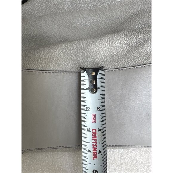 Michael Kors Gray Leather Hobo Bag With Adjustable Strap & Metal Feet - Picture 8 of 11